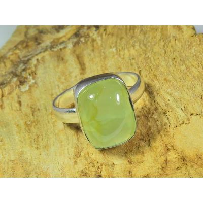 Natural Prehnite 925 Solid Sterling Silver Ring Size US-7.5 PG-221