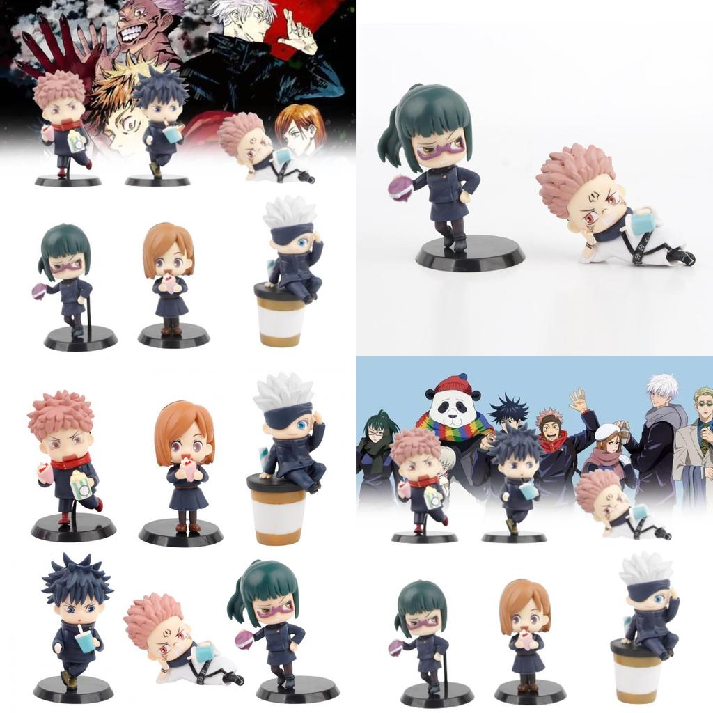 Pvc Jujutsu Kaisen Break Time Coffee Snack Model Blind Box Gashapon Figure
