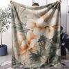 Peony Throw Soft Flannel AC Blanket Lightweight Summer Nap Throw Cozy  Blanket for Sofa Bed Travel Home