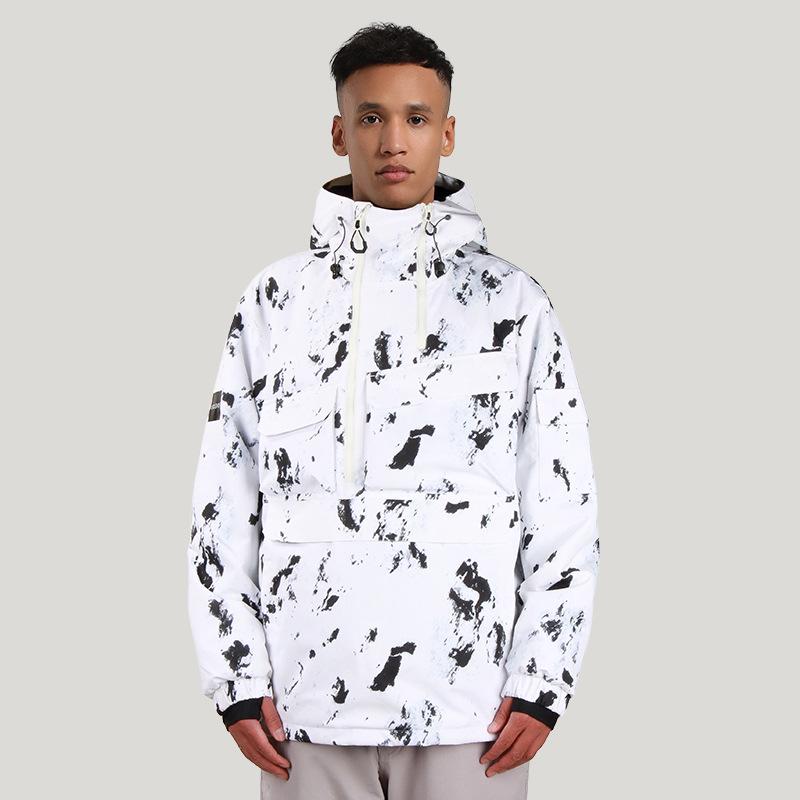 New American Style Waterproof Ski Suit: Warm Snowboard Jacket with Multi-Pocket Design for Men and Women