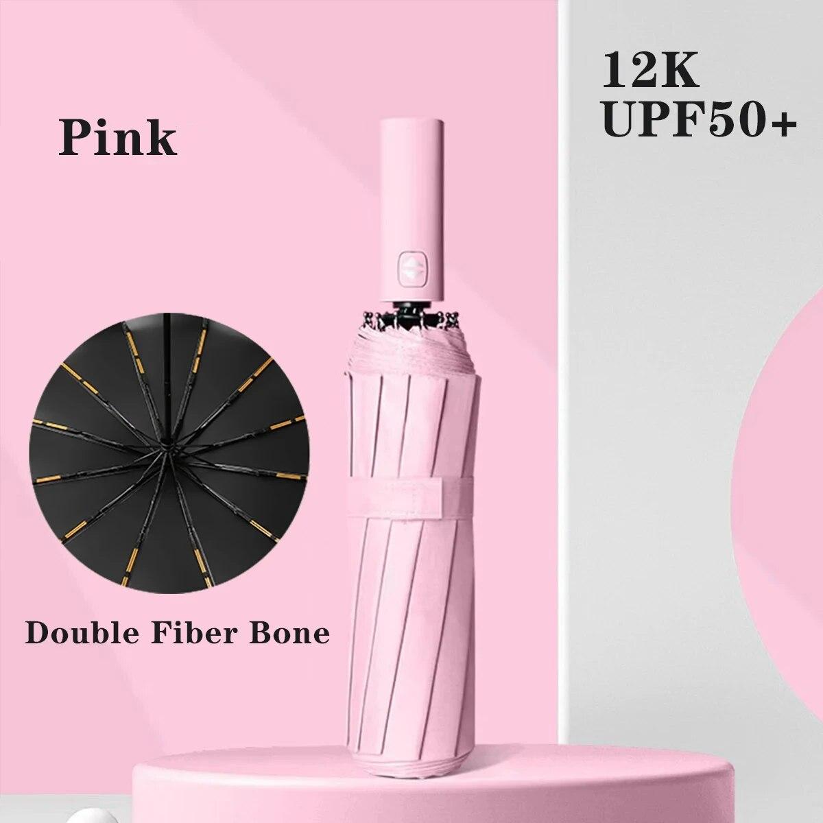 Ветрозащитный автоматический зонт с 12 костями — фото 8