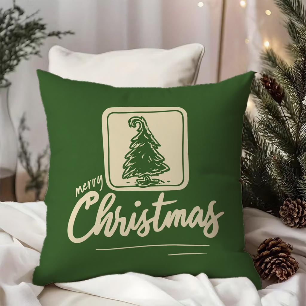 Merry Christmas Themed Pillow CoversSuitable for Sofa Car Bedroom Decorative Cushion Cover Pillow Cover