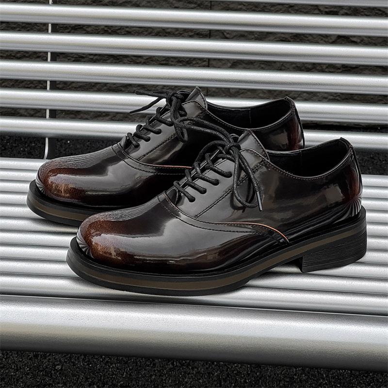 2025 new men's business leather shoes breathable and comfortable fashion trend youth British leather shoes 25756-J