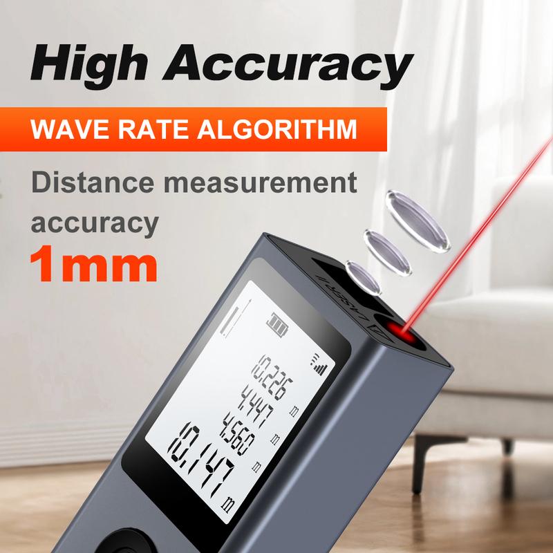 Mini Digital Distance Meter 30M 50M 60M Tape Build Measure Device Ruler Test Tool Tape Measure Roulette Range Finder