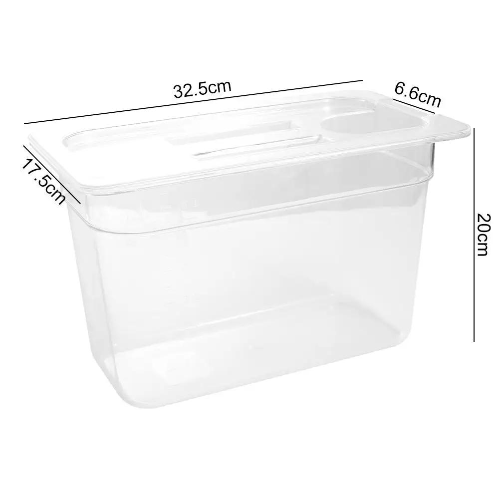 6L Sous Vide Cooker Container Transparent Food Grade Material with Lid Thickened Water Tank Immersion Cooking