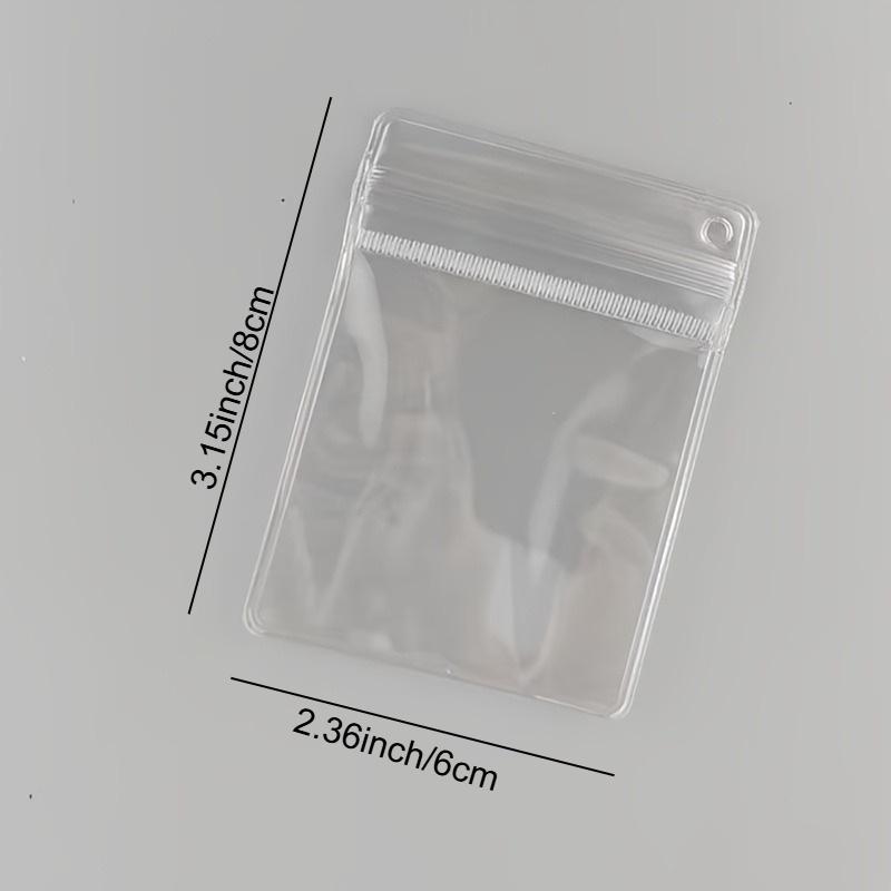

100 шт. ПВХ пакеты для хранения на молнии с отверстиями для подвешивания - Многоразовые прозрачные защитные рукава для ювелирных изделий, рукоделия, канцелярских товаров и домашней организации 100pcs