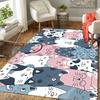 Cozy Cartoon Cats Rug Floor Mat for Living Room or Bedroom Soft and Comfortable Carpet a Gift for Birthday and Holiday.ZFF0913371
