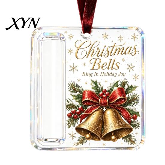 Personalized Holiday Cash Container Christmas Gift Ornament, Clear Acrylic Money Holder, Xmas Reusable Keepsake Tree Hanging Decoration, Funny Ways To