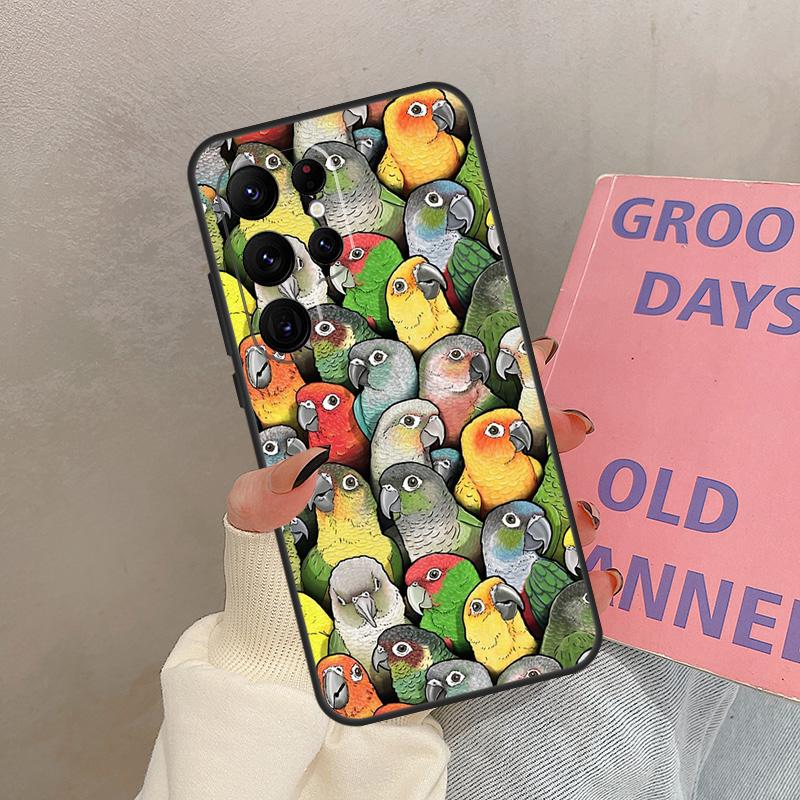 

Colorful Parrots Case For Samsung Galaxy S21 S22 S23 S24 S25 Ultra S9 S10 S25 Plus S20 FE S25 FE Cover Coque Galaxy S23