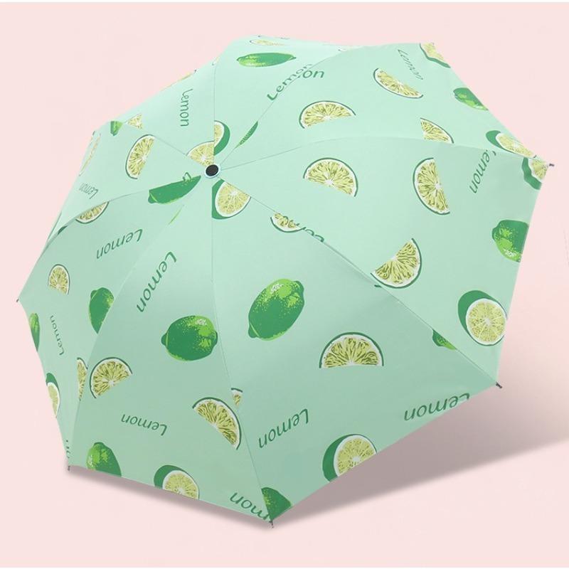 Sommer Faltbarer Reiseschirm Leicht Tragbarer Schirm Kompakter Sonnen- und Regenschirm UV-Schutz für Damen und Herren