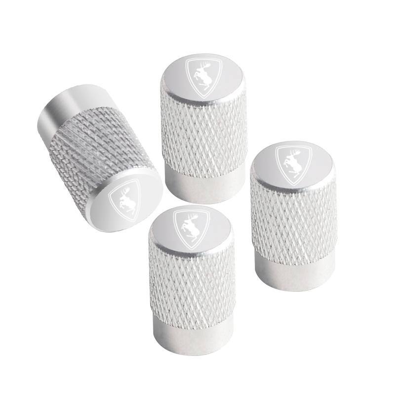 4pcs For Volvo Elk Prancing Moose Logo Ocean V40 V60 XC40 XC90 XC60 S40 Aluminum Car Wheel Tire Valve Cap Covers Tyre Rim Stem