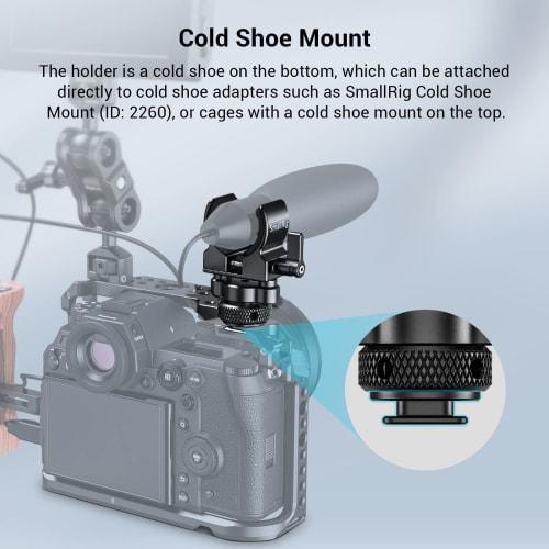 SMALLRIG Shotgun Microphone Holder with Cold Shoe - BSM2352