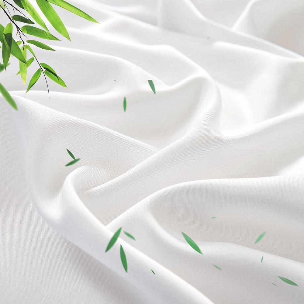2pcs Bamboo Pillowcase for Hot Sleepers & Night Sweats Softness Cooling Pillow Cover with Envelope Closure 50x75cm
