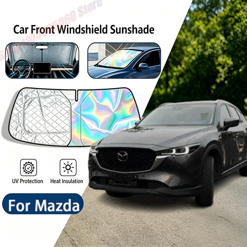 For Mazda 3 CX 5 CX 30 CX 3 CX 50 CX 60 CX 90 Car Sun Visor Auto Front Windshield Sunshade Heat ulation Summer Accessories
