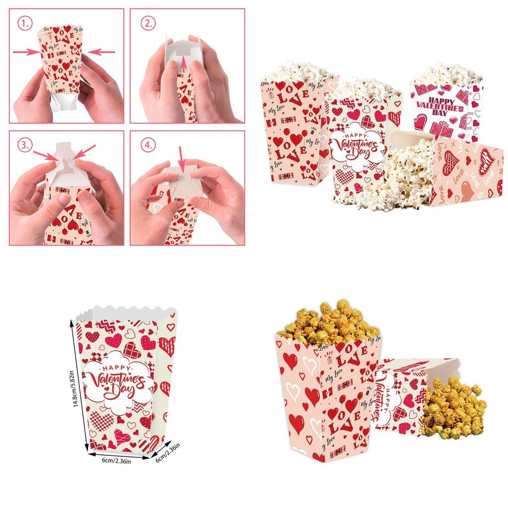 Valentinstag Liebe Dich Feiertag Papier Snackbehälter Mit Umweltfreundlichem Material Für Veranstaltungen Und Feiern