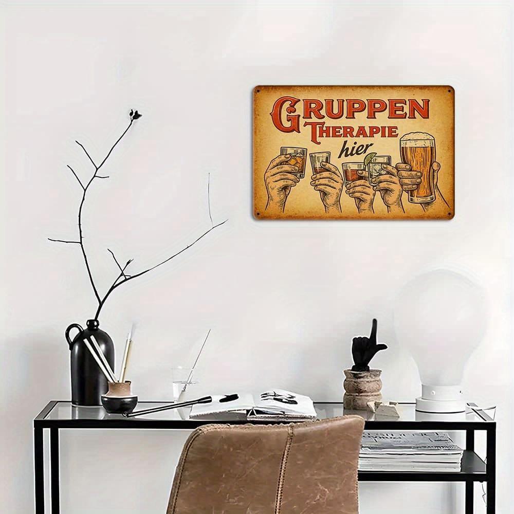 German Regulars' Table Sign - 20.32x30.48cm Authentic Bar Decor for Social Spaces