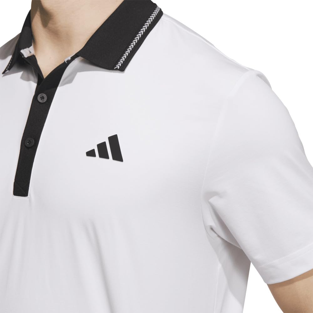 Adidas Golf Golf Back Graphic Short Sleeve Polo for White Men,