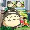 Anime Duvet Cover Pillowcase Bedding Set T-TotoroS Kawaii Adult Boy Girl Bedroom Decoration Children Single Double Large Size
