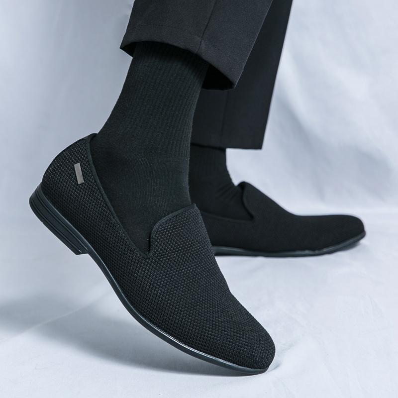 2025 Spring Autumn Hot Selling Men's Mesh Casual Shoes Breathable Hollow Massage Sole Men's Loafers Anti Slip Flat Shoes