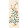 Hamamonyo Illustrated Hand Towel Fir Tree and Japanese Anemone