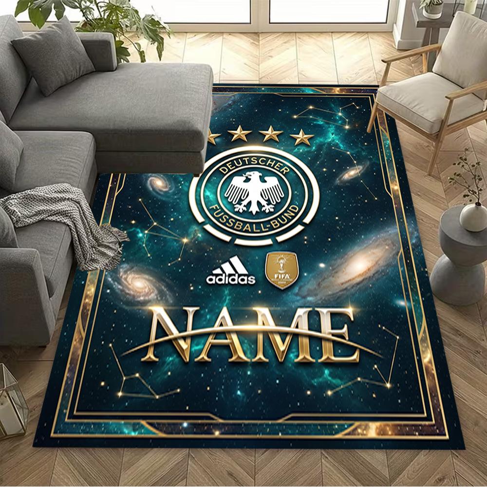German Football Crest Artwork Floor Mat Perfect for Outdoor Dining Room Hallway Living Rooms Antislip Carpet Anime Office Decor