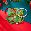 Christmas Soft Clay Santa Claus Snowman Reindeer Tree Bead Multi-Layer Bracelet Holiday Bangle Party Jewelry Gift For Women Men