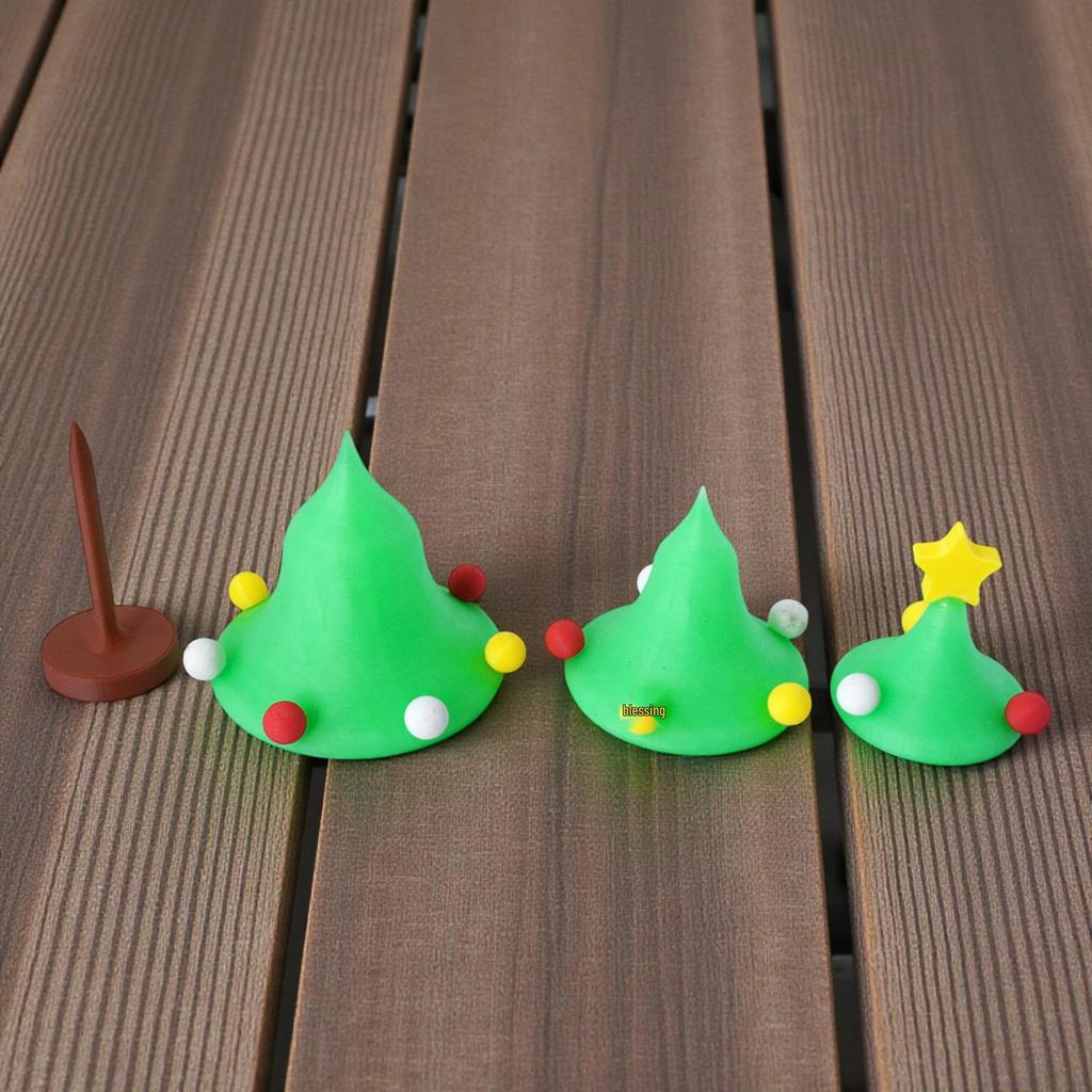 3D Printed Rotating Christmas Tree Ornament - Creative Desktop Decoration Model