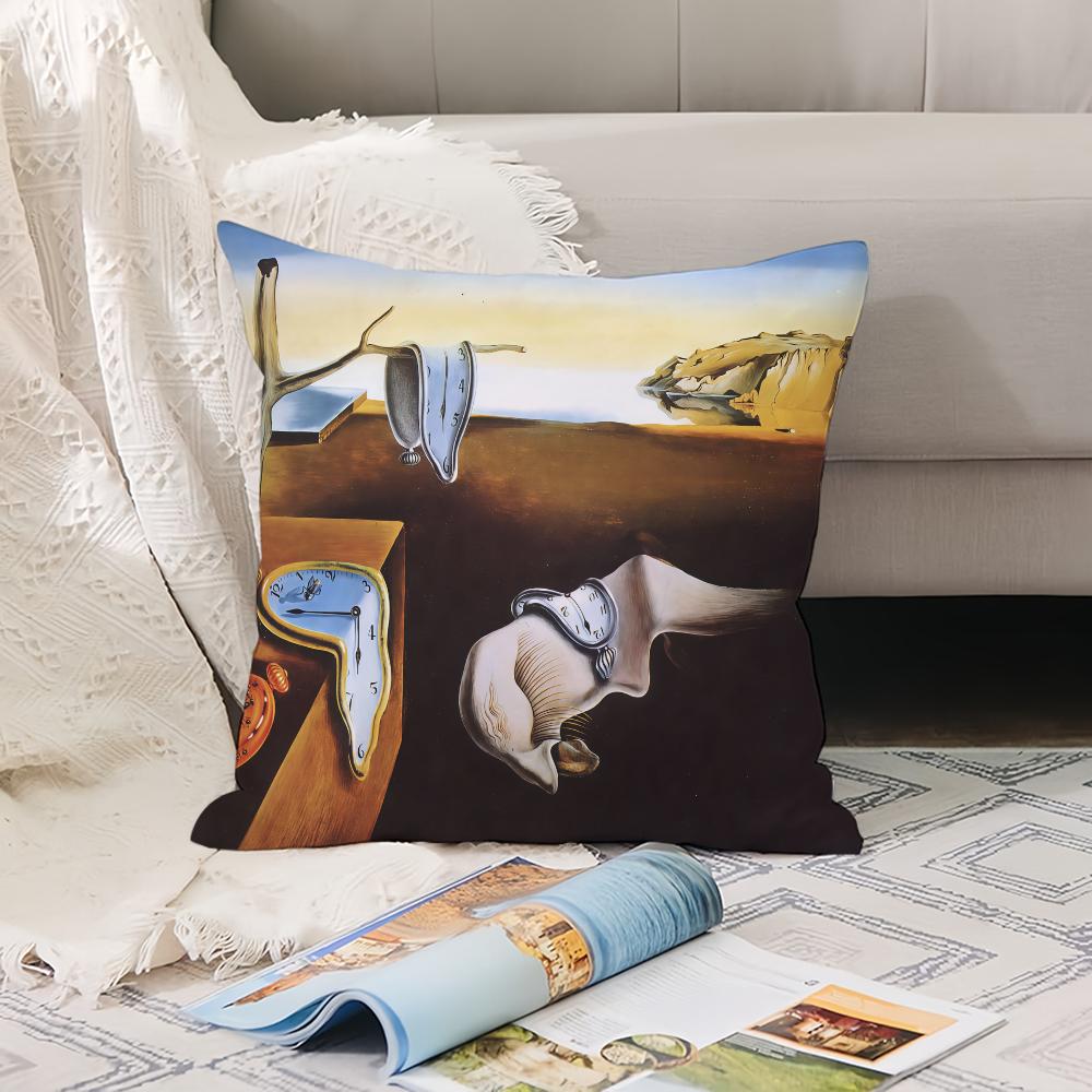 Print Artist S-Salvador Dali Pillow Case Office Cushions Suitable For Sofa Car Bedroom Decorative Cushion Cover