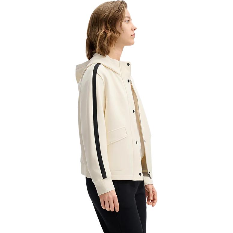 FILA Fleece Hooded Jacket Women outerwear Ice-Cream-White F11W513502FIV