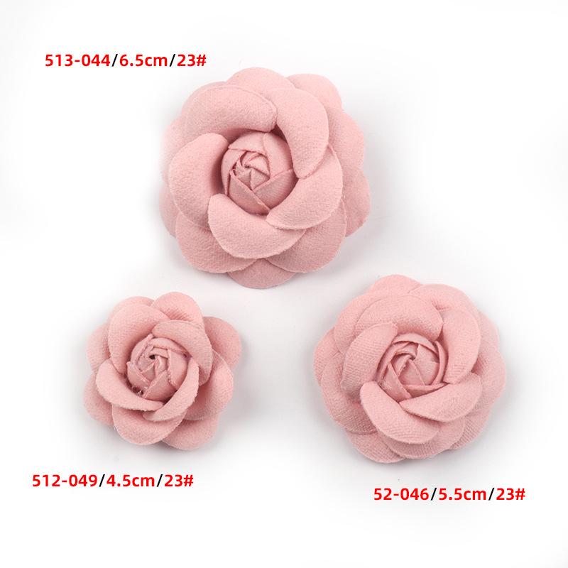 Korean Camellia Fabric Flower Corsage for DIY Headdress and Jewelry Accessories