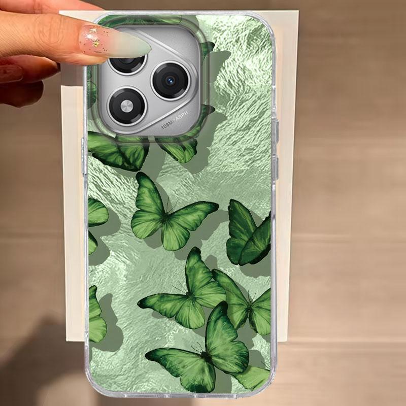 Case For Honor 400 Lite 200 Pro 200 Lite X9c X9a X8b X8a 5G Phone Cover Green Black Butterfly Gradient Pattern For Honor 200 Bag