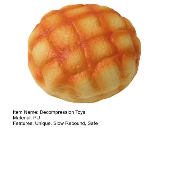 Decompression Toy Slow Rebound Pineapple Bun Squeeze Toy Soft Elastic Stress Relief Fidget Realistic Desktop Ornament