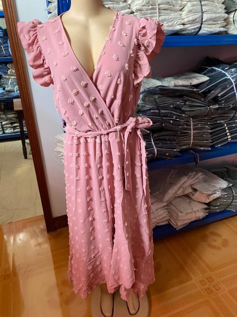 Women's Summer Fashion Long Sleeve Color Dot Boho Corset Dresses