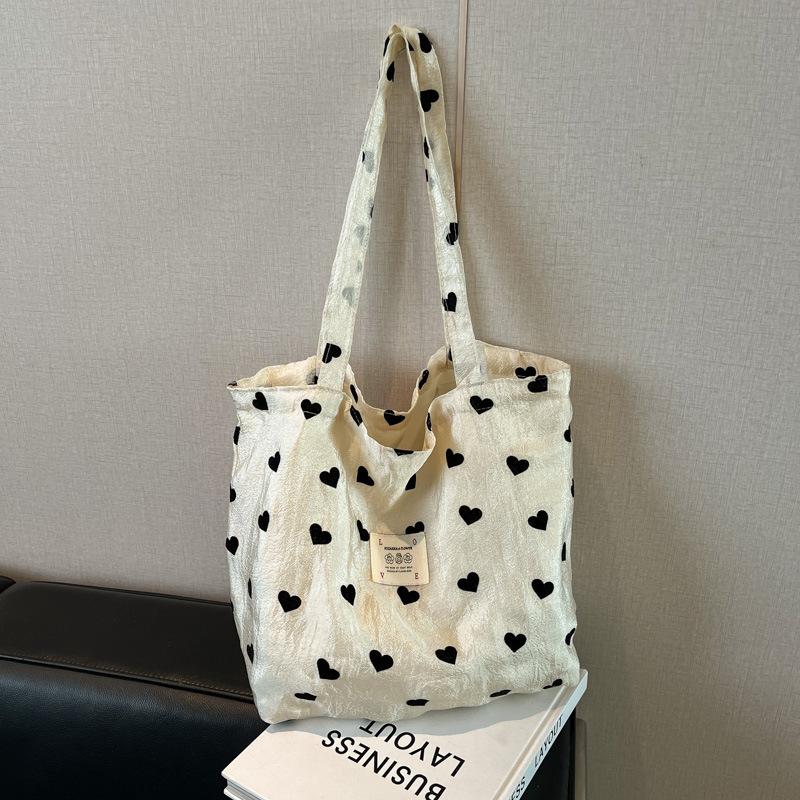 

Модная женская сумка-тоут большой вместимости под мышкой, новая любовь, с принтом, нишевая шифоновая сумка на плечо