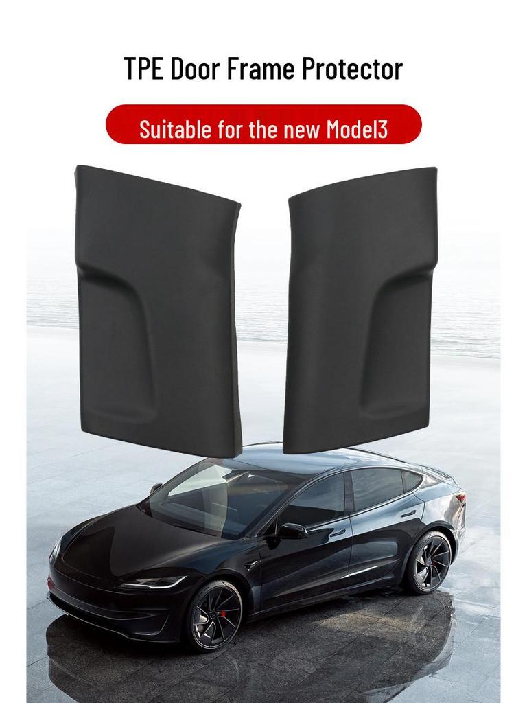 Tesla Model 3 Facelift Door Frame TPE Protector - Middle Protection Pad Accessory