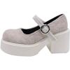 [Yushilai] Platform thick heel fashion Mary Jane shoes women's 2025 spring new French Xiaoxiangfeng high heels