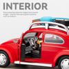Beetle alloy die-cast car model 1/24 simulated sound and light retro car toy collection ornament holiday gift