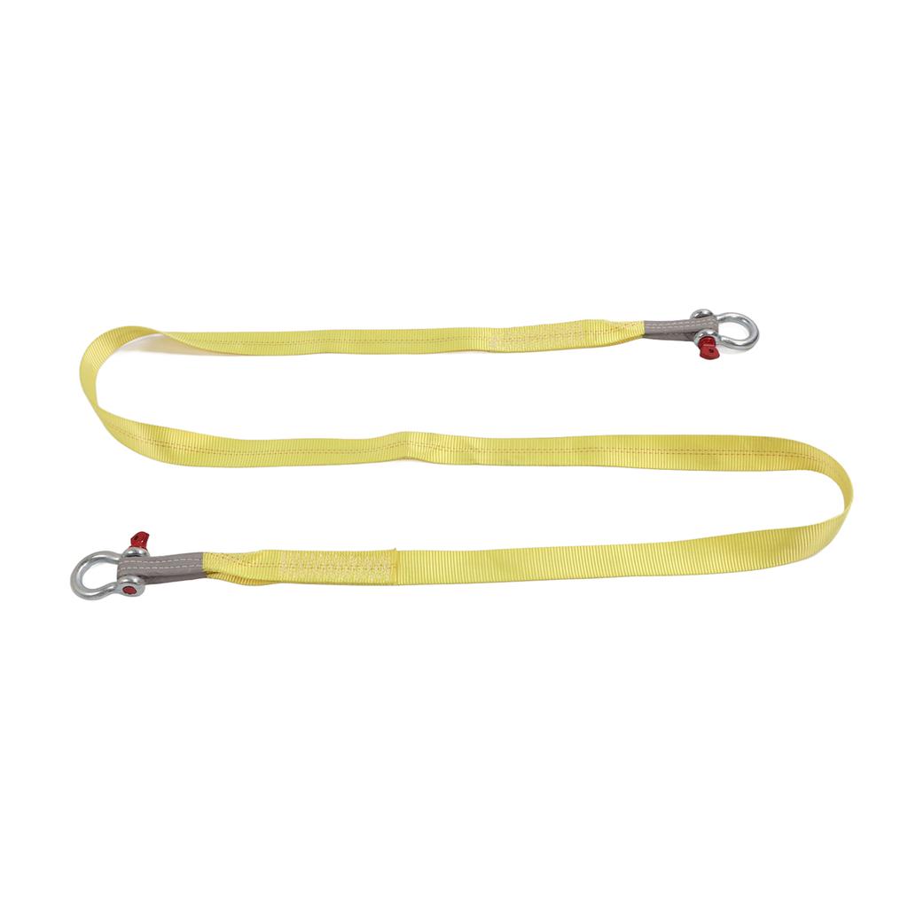 Abschleppgurte 13227 lbs Bruchlast 4 m Bergegurt mit D-Ring Schäkeln für PKW SUVs Gelb