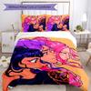 KPOP Hunter Juego de Cama de 3 Piezas Funda Nórdica Cierre Incluye 1 Funda Nórdica y 2 Fundas de Almohada para Todas las Estaciones Dormitorio Hogar Decoración de Dormitorio Universitario