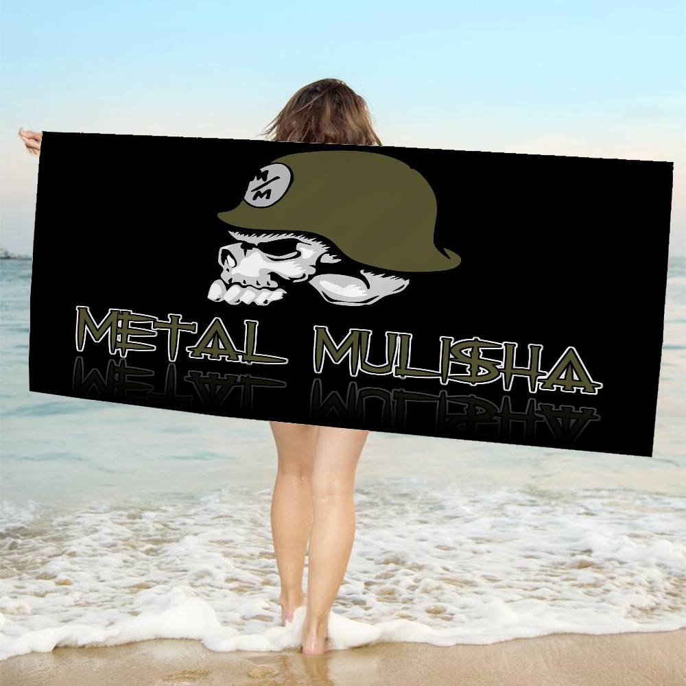 M-Metal M-Mulisha Πετσέτα Παραλίας με Εκτύπωση από Μικροΐνες Ορειβασία Γιόγκα Παραλία Κολύμπι Τρέξιμο Απορροφητική Μαλακή Πετσέτα