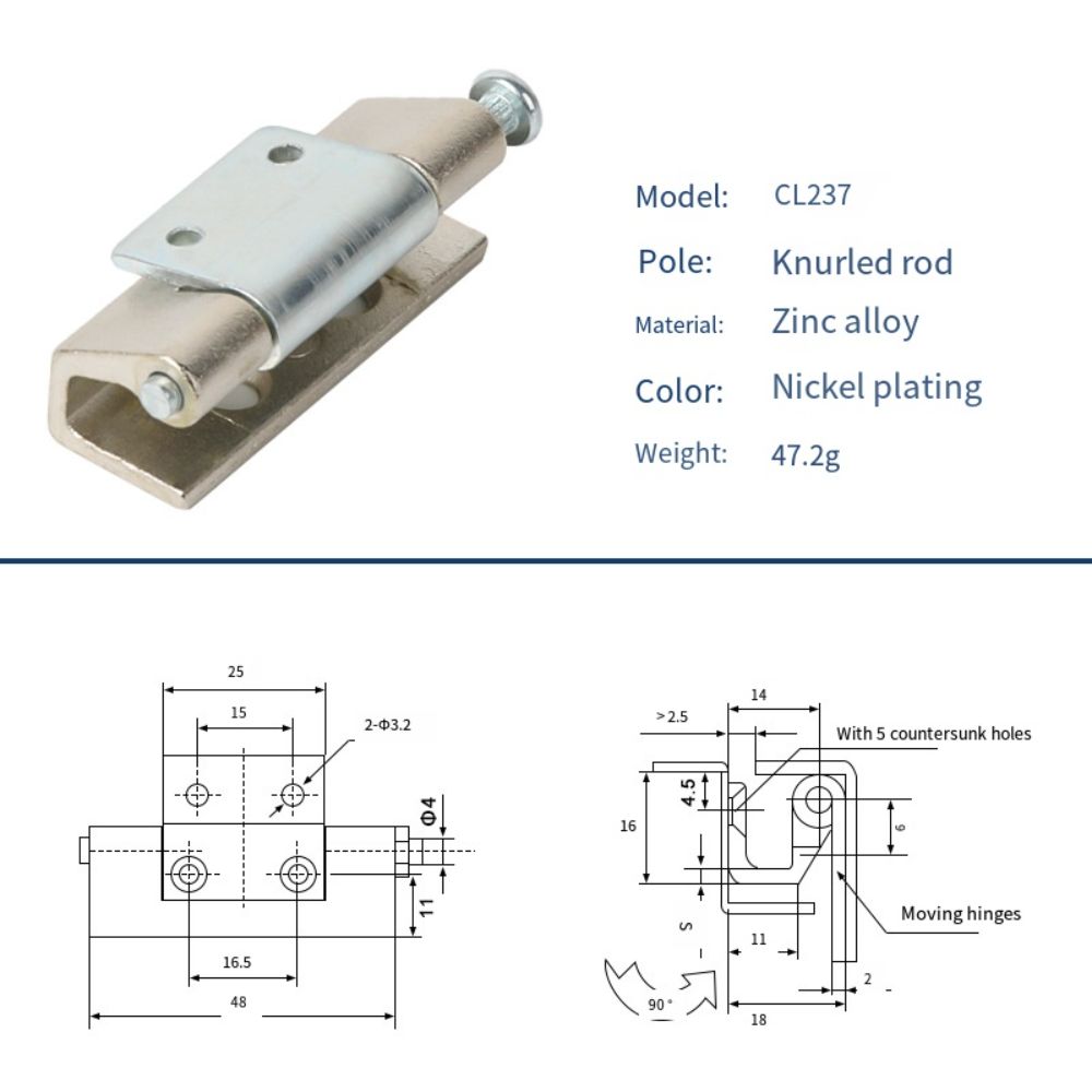 Plug Type Distribution Box Welding Hinge Iron Stainless Steel Hinge  Electrical Control Switch