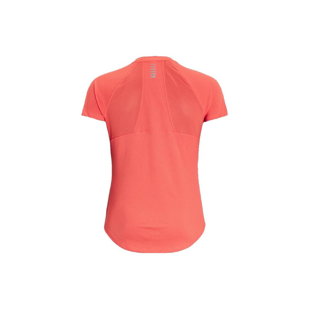 Under Armour Solid Color Round Neck Running Short Sleeve Raglan T-Shirt Women Tops Venom-Red 1371145-690
