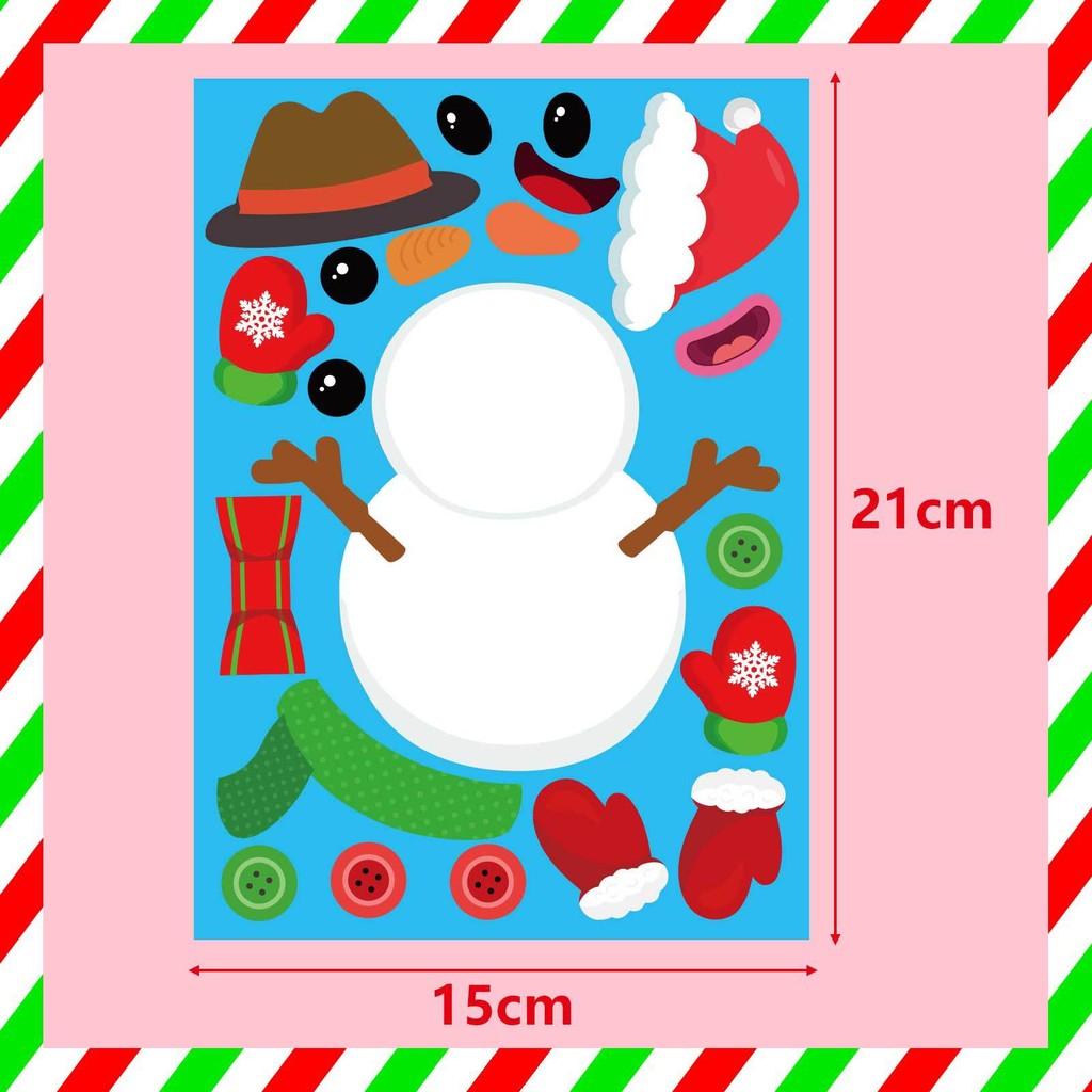 Xh053 Diy Christmas Santa Snowman Puzzle Stickers For Kids With Colorful Designs