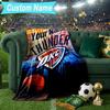 Custom Name Blanket Oklahoma Sports Team Blanket Bedding Blanket for Travel, Camping, Living Rooms, Offices, Sofas, Fan Christmas Gift