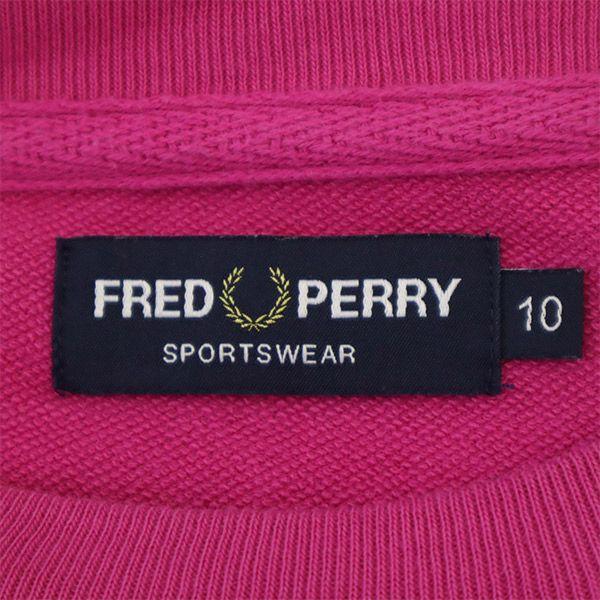 Fred Perry Long Sleeve Trainer 10 Pink Sweat Women Used