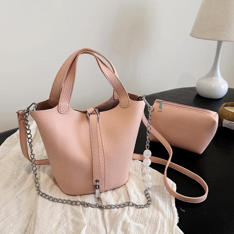 2024 Korean Trendy Women's Hand-Held Vegetable Basket Bucket Bag – Versatile Fashion Messenger
