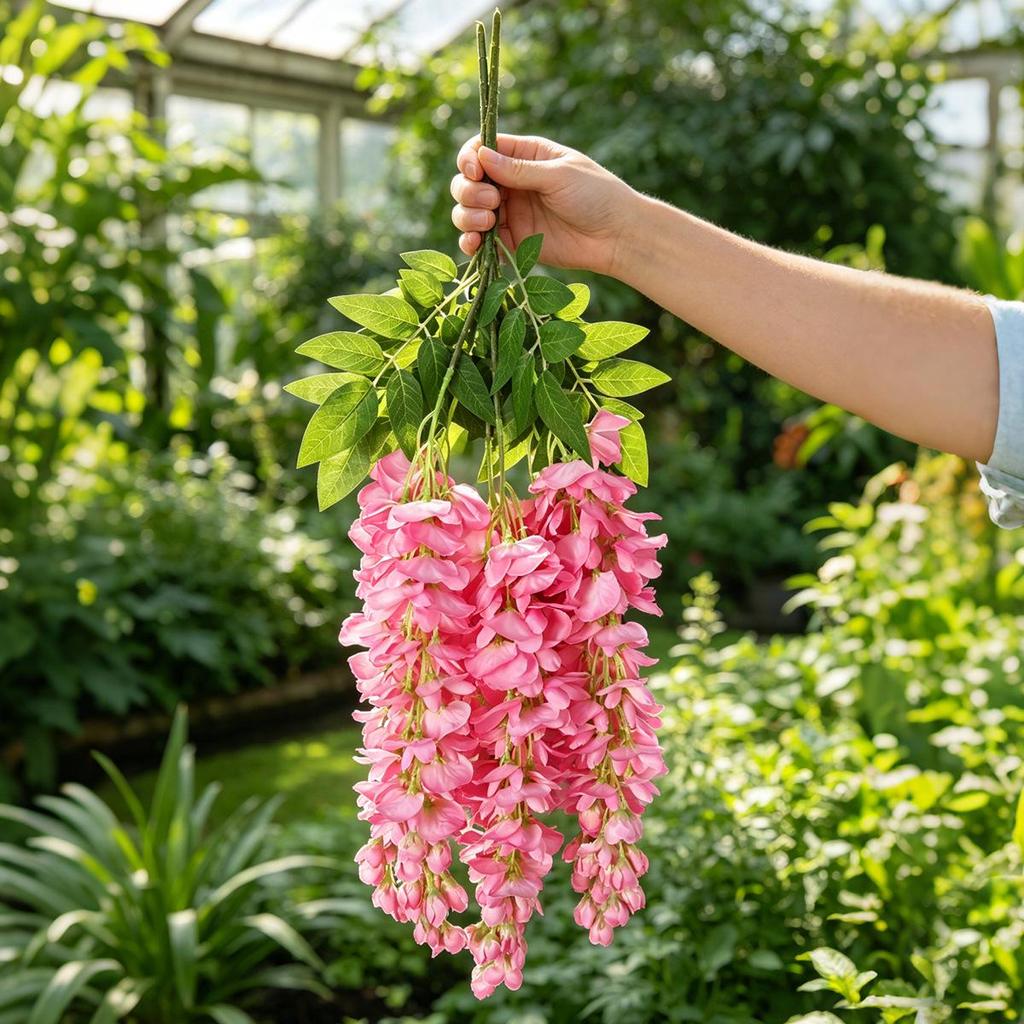 Ailanthus Wisteria Silk Vine - Artificial Hanging Flowers for Wedding & Photography Decor