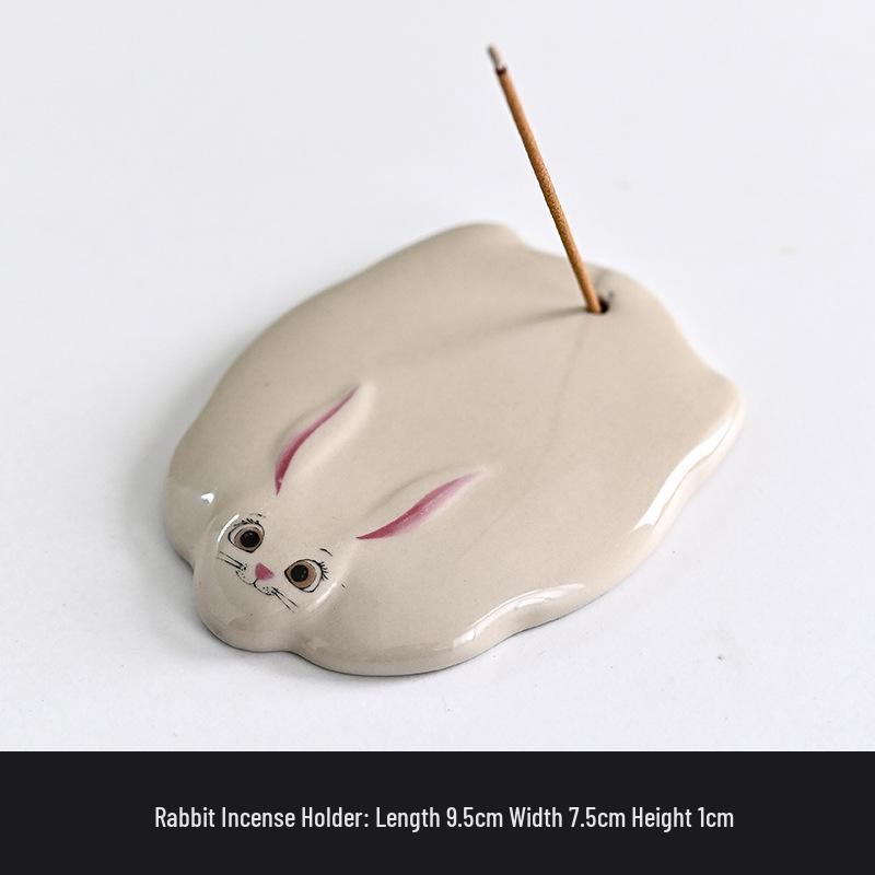 Charming Animal-Shaped Ceramic Incense Holder – Decorative Indoor Ornament & Creative Festival Gift