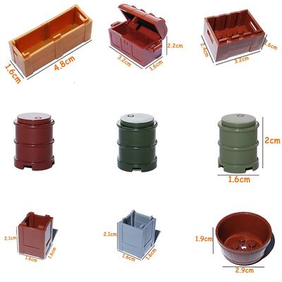 Non-Toxic Moc Bricks City Figure Container Accessories Crate Food Barrel Box Treasure Chest Building Block Toys Technical Parts 4739 30150