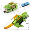 Non-Toxic New Kids Alloy Dinosaur Transport Car Toy Large Inertial Car Carrier Truck Pull Back Vehicle Animal Return Cage Game Holiday Gif